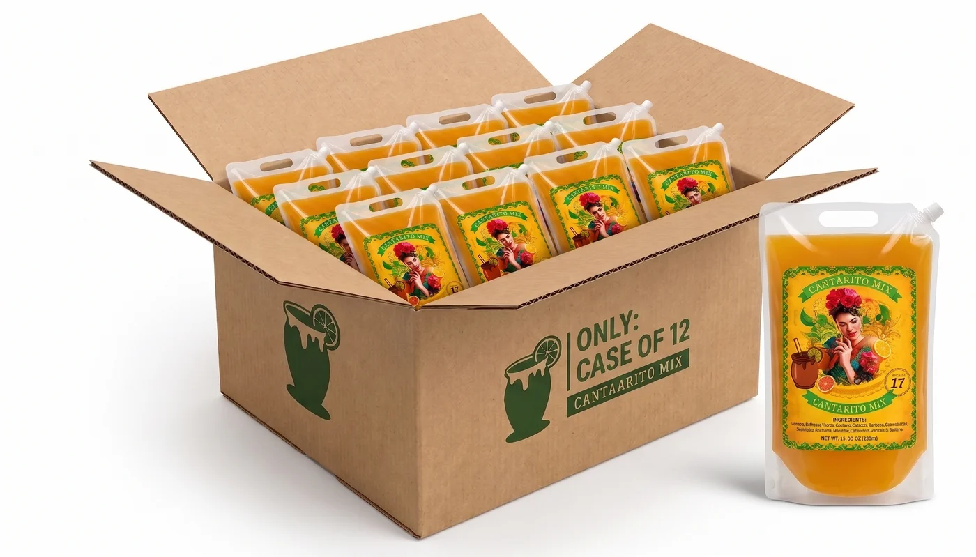 (Mayoreo) Cantarito Mix - Bolsa Doypack Pouch 1 lt · Cantarito Mix - Caja de 24 Bolsas Doypack Pouch (1 lt)