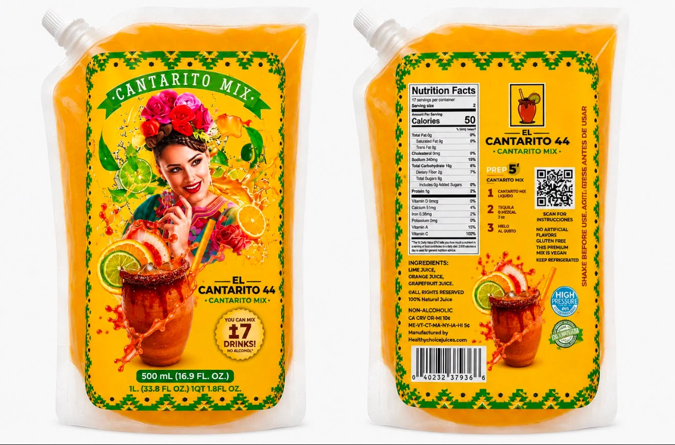 Cantarito Mix - Cítrico en Bolsa (500 ml y 1 lt) · 500 ml - (Rinde ±7 bebidas)