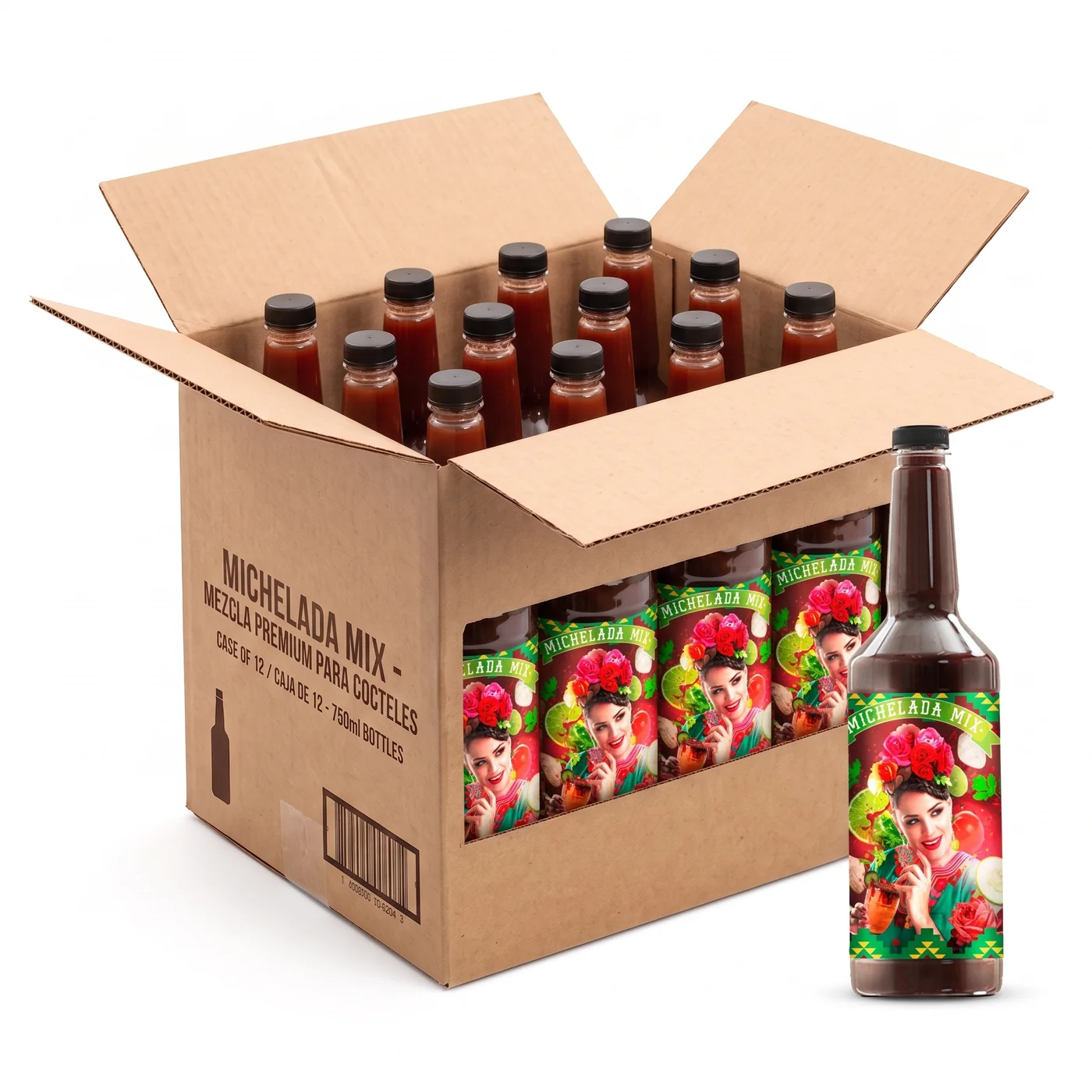 (Mayoreo) Michelada Mix - Botella 1 lt · Michelada Mix - Caja de 24 Botellas de 1 lt